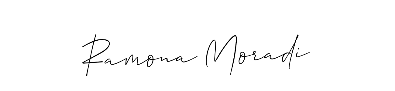 Similarly Allison_Script is the best handwritten signature design. Signature creator online .You can use it as an online autograph creator for name Ramona Moradi. Ramona Moradi signature style 2 images and pictures png