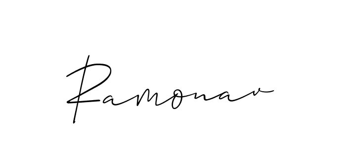 Create a beautiful signature design for name Ramonav. With this signature (Allison_Script) fonts, you can make a handwritten signature for free. Ramonav signature style 2 images and pictures png