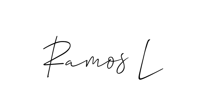 Also we have Ramos L name is the best signature style. Create professional handwritten signature collection using Allison_Script autograph style. Ramos L signature style 2 images and pictures png