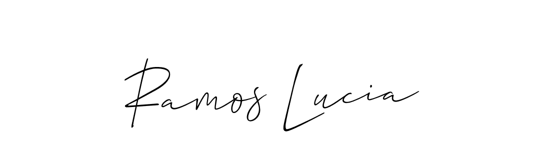 It looks lik you need a new signature style for name Ramos Lucia. Design unique handwritten (Allison_Script) signature with our free signature maker in just a few clicks. Ramos Lucia signature style 2 images and pictures png