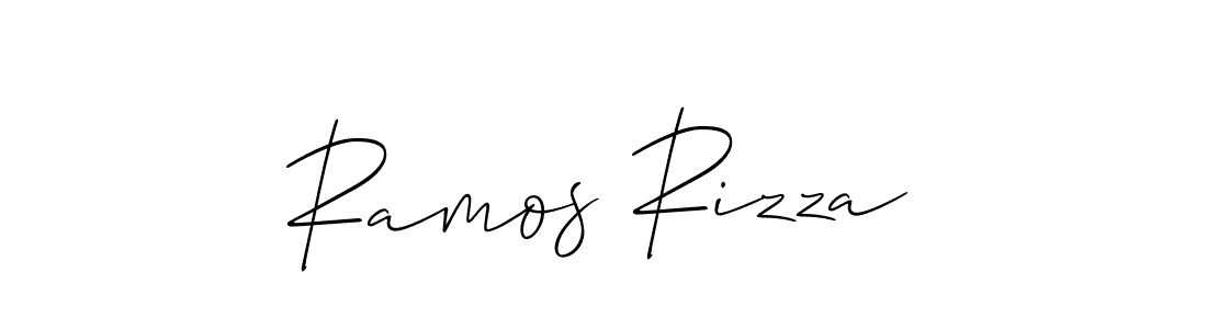 Use a signature maker to create a handwritten signature online. With this signature software, you can design (Allison_Script) your own signature for name Ramos Rizza. Ramos Rizza signature style 2 images and pictures png