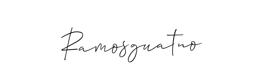 How to make Ramosguatno signature? Allison_Script is a professional autograph style. Create handwritten signature for Ramosguatno name. Ramosguatno signature style 2 images and pictures png