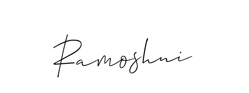 Design your own signature with our free online signature maker. With this signature software, you can create a handwritten (Allison_Script) signature for name Ramoshni. Ramoshni signature style 2 images and pictures png