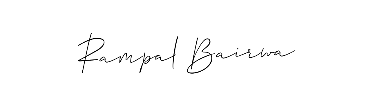 Also we have Rampal Bairwa name is the best signature style. Create professional handwritten signature collection using Allison_Script autograph style. Rampal Bairwa signature style 2 images and pictures png