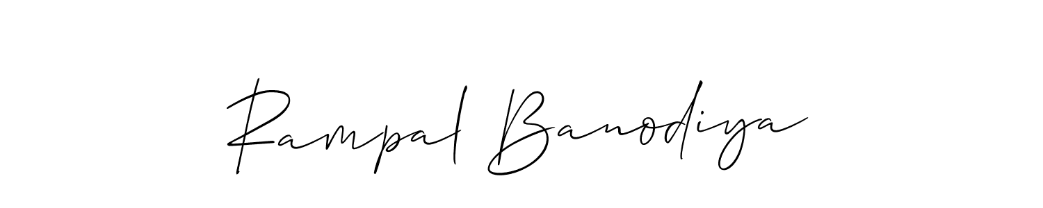 Also we have Rampal Banodiya name is the best signature style. Create professional handwritten signature collection using Allison_Script autograph style. Rampal Banodiya signature style 2 images and pictures png