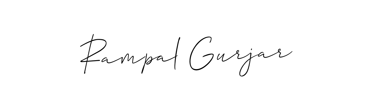 Make a beautiful signature design for name Rampal Gurjar. With this signature (Allison_Script) style, you can create a handwritten signature for free. Rampal Gurjar signature style 2 images and pictures png