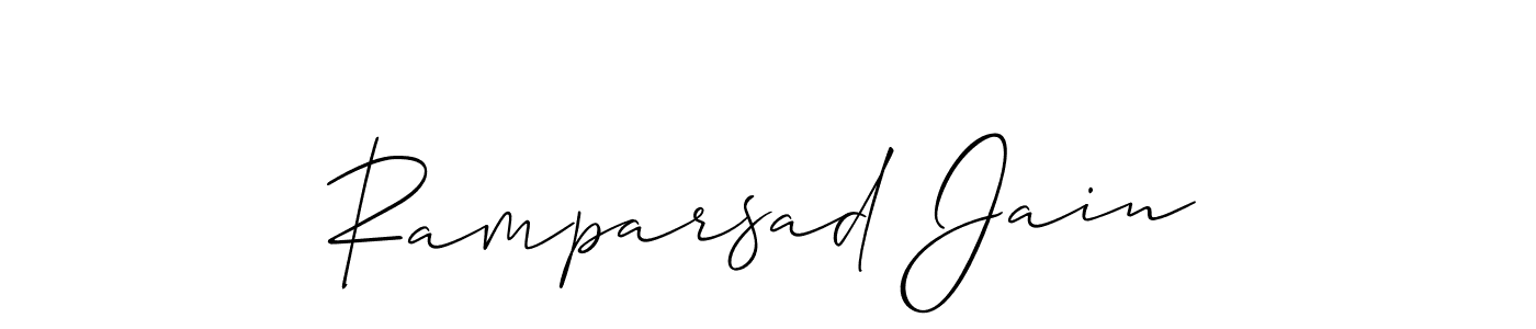 You can use this online signature creator to create a handwritten signature for the name Ramparsad Jain. This is the best online autograph maker. Ramparsad Jain signature style 2 images and pictures png