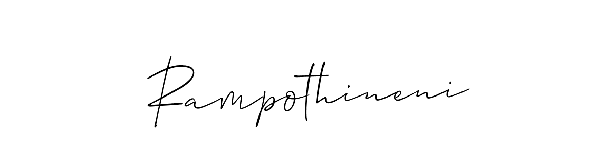 Similarly Allison_Script is the best handwritten signature design. Signature creator online .You can use it as an online autograph creator for name Rampothineni. Rampothineni signature style 2 images and pictures png