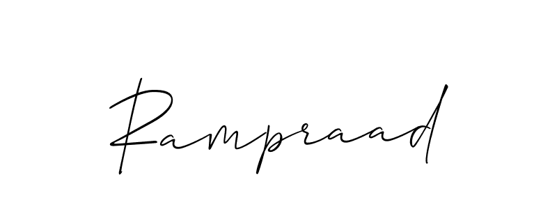 How to make Rampraad name signature. Use Allison_Script style for creating short signs online. This is the latest handwritten sign. Rampraad signature style 2 images and pictures png