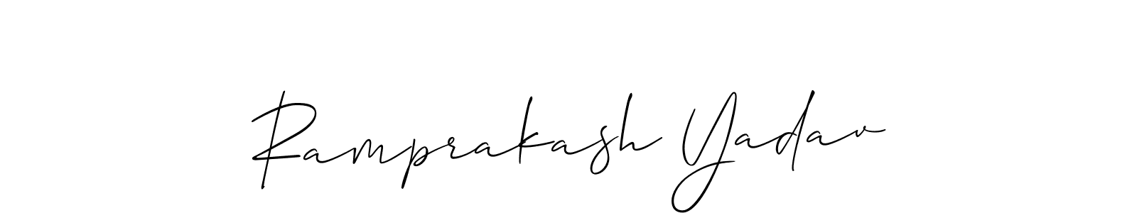 You can use this online signature creator to create a handwritten signature for the name Ramprakash Yadav. This is the best online autograph maker. Ramprakash Yadav signature style 2 images and pictures png