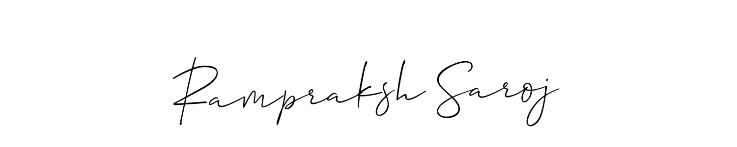 How to make Rampraksh Saroj signature? Allison_Script is a professional autograph style. Create handwritten signature for Rampraksh Saroj name. Rampraksh Saroj signature style 2 images and pictures png