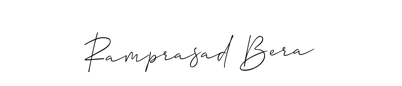 How to make Ramprasad Bera signature? Allison_Script is a professional autograph style. Create handwritten signature for Ramprasad Bera name. Ramprasad Bera signature style 2 images and pictures png