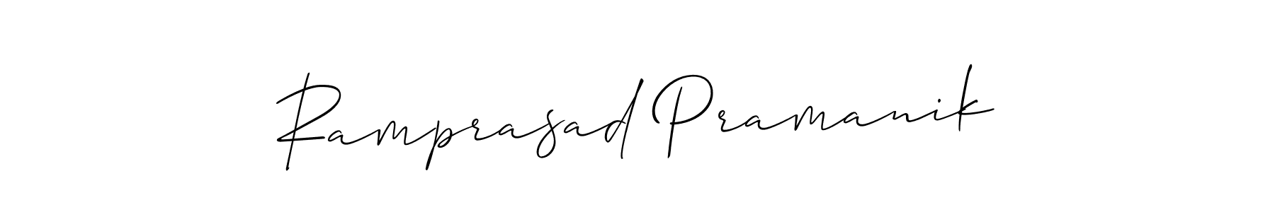 Use a signature maker to create a handwritten signature online. With this signature software, you can design (Allison_Script) your own signature for name Ramprasad Pramanik. Ramprasad Pramanik signature style 2 images and pictures png