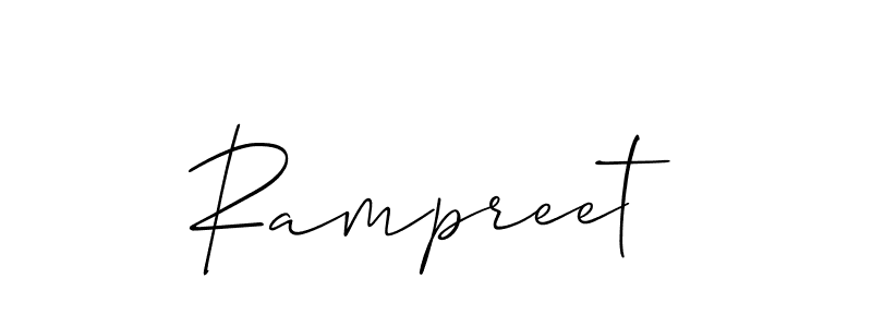 Create a beautiful signature design for name Rampreet. With this signature (Allison_Script) fonts, you can make a handwritten signature for free. Rampreet signature style 2 images and pictures png