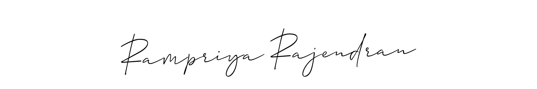 See photos of Rampriya Rajendran official signature by Spectra . Check more albums & portfolios. Read reviews & check more about Allison_Script font. Rampriya Rajendran signature style 2 images and pictures png