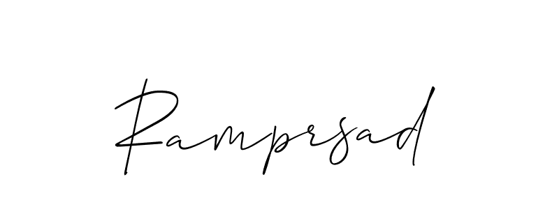 How to Draw Ramprsad signature style? Allison_Script is a latest design signature styles for name Ramprsad. Ramprsad signature style 2 images and pictures png