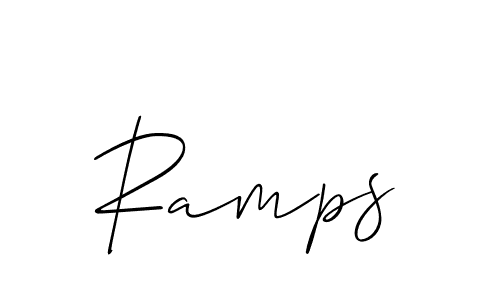 Create a beautiful signature design for name Ramps. With this signature (Allison_Script) fonts, you can make a handwritten signature for free. Ramps signature style 2 images and pictures png