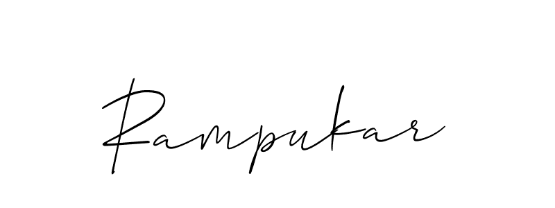 Create a beautiful signature design for name Rampukar. With this signature (Allison_Script) fonts, you can make a handwritten signature for free. Rampukar signature style 2 images and pictures png