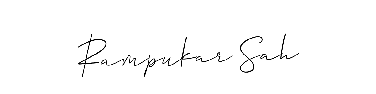 Rampukar Sah stylish signature style. Best Handwritten Sign (Allison_Script) for my name. Handwritten Signature Collection Ideas for my name Rampukar Sah. Rampukar Sah signature style 2 images and pictures png