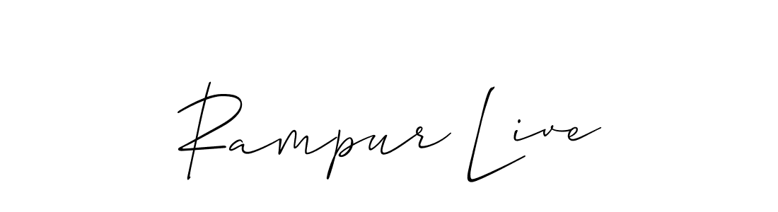 Make a beautiful signature design for name Rampur Live. With this signature (Allison_Script) style, you can create a handwritten signature for free. Rampur Live signature style 2 images and pictures png