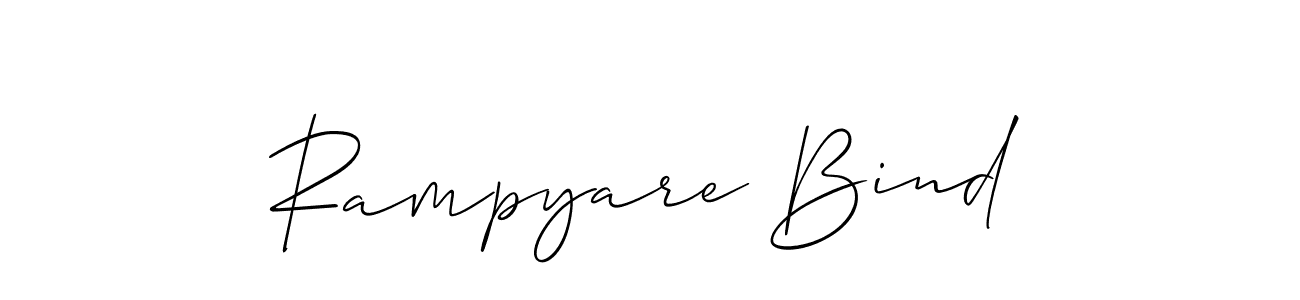 Make a beautiful signature design for name Rampyare Bind. With this signature (Allison_Script) style, you can create a handwritten signature for free. Rampyare Bind signature style 2 images and pictures png