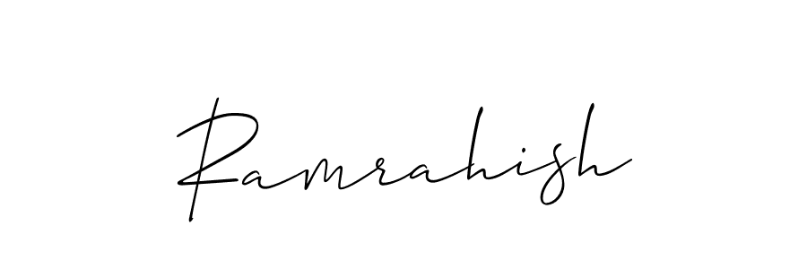 Similarly Allison_Script is the best handwritten signature design. Signature creator online .You can use it as an online autograph creator for name Ramrahish. Ramrahish signature style 2 images and pictures png
