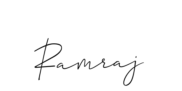 Create a beautiful signature design for name Ramraj. With this signature (Allison_Script) fonts, you can make a handwritten signature for free. Ramraj signature style 2 images and pictures png