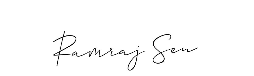 if you are searching for the best signature style for your name Ramraj Sen. so please give up your signature search. here we have designed multiple signature styles  using Allison_Script. Ramraj Sen signature style 2 images and pictures png