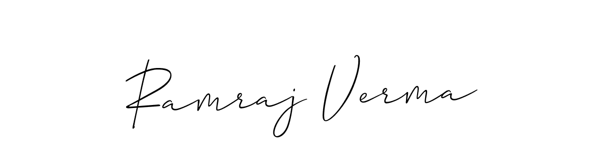 Ramraj Verma stylish signature style. Best Handwritten Sign (Allison_Script) for my name. Handwritten Signature Collection Ideas for my name Ramraj Verma. Ramraj Verma signature style 2 images and pictures png