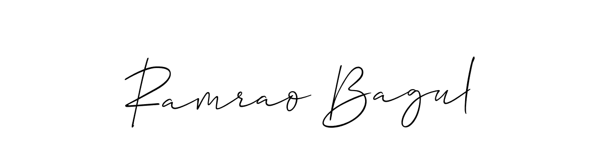 Make a short Ramrao Bagul signature style. Manage your documents anywhere anytime using Allison_Script. Create and add eSignatures, submit forms, share and send files easily. Ramrao Bagul signature style 2 images and pictures png