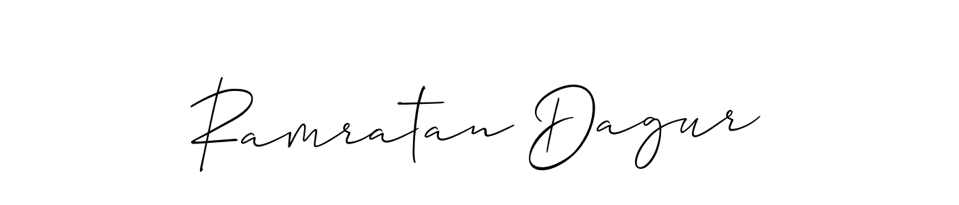 Also we have Ramratan Dagur name is the best signature style. Create professional handwritten signature collection using Allison_Script autograph style. Ramratan Dagur signature style 2 images and pictures png