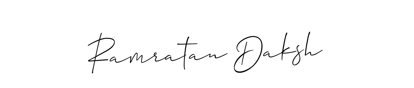 Also You can easily find your signature by using the search form. We will create Ramratan Daksh name handwritten signature images for you free of cost using Allison_Script sign style. Ramratan Daksh signature style 2 images and pictures png