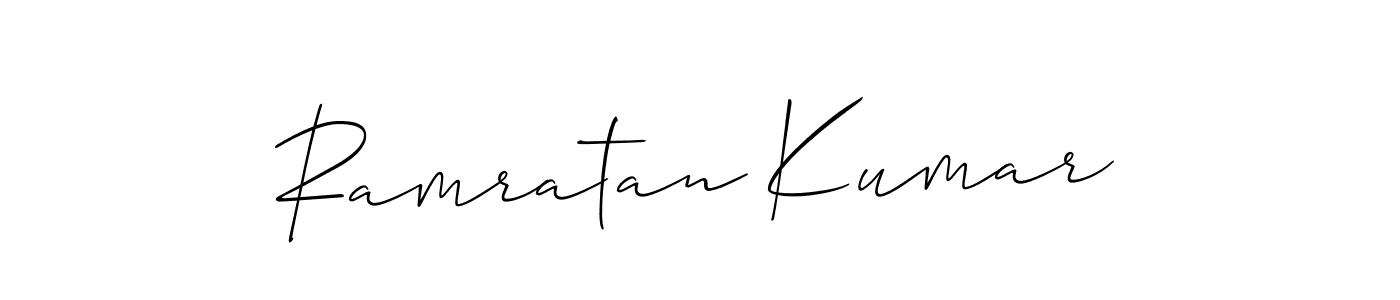 Allison_Script is a professional signature style that is perfect for those who want to add a touch of class to their signature. It is also a great choice for those who want to make their signature more unique. Get Ramratan Kumar name to fancy signature for free. Ramratan Kumar signature style 2 images and pictures png