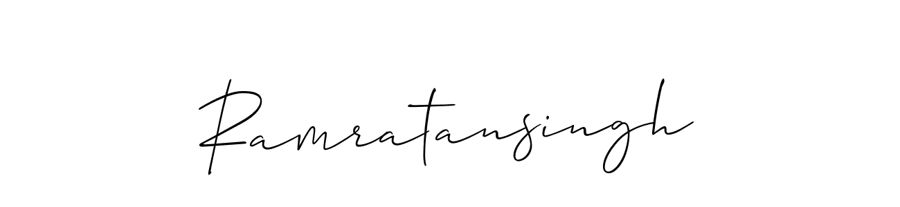 Allison_Script is a professional signature style that is perfect for those who want to add a touch of class to their signature. It is also a great choice for those who want to make their signature more unique. Get Ramratansingh name to fancy signature for free. Ramratansingh signature style 2 images and pictures png