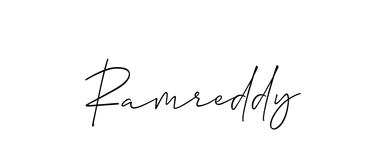 You should practise on your own different ways (Allison_Script) to write your name (Ramreddy) in signature. don't let someone else do it for you. Ramreddy signature style 2 images and pictures png