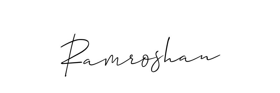 Make a short Ramroshan signature style. Manage your documents anywhere anytime using Allison_Script. Create and add eSignatures, submit forms, share and send files easily. Ramroshan signature style 2 images and pictures png