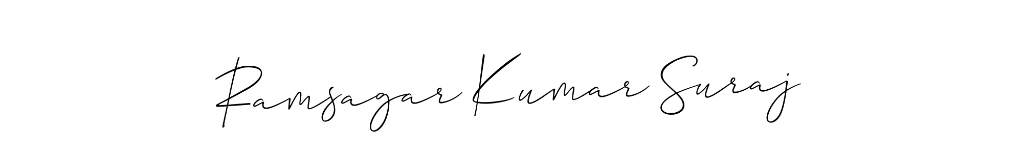 How to make Ramsagar Kumar Suraj signature? Allison_Script is a professional autograph style. Create handwritten signature for Ramsagar Kumar Suraj name. Ramsagar Kumar Suraj signature style 2 images and pictures png