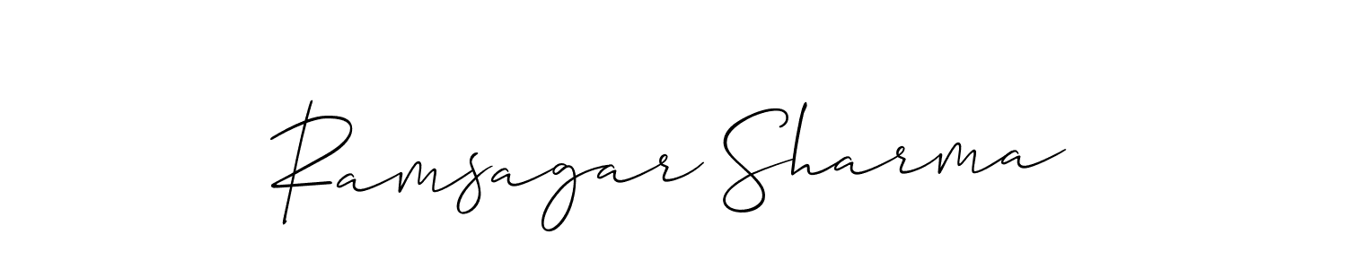 How to make Ramsagar Sharma signature? Allison_Script is a professional autograph style. Create handwritten signature for Ramsagar Sharma name. Ramsagar Sharma signature style 2 images and pictures png