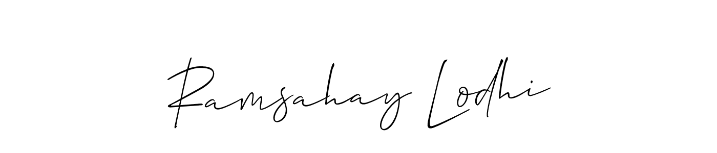 Once you've used our free online signature maker to create your best signature Allison_Script style, it's time to enjoy all of the benefits that Ramsahay Lodhi name signing documents. Ramsahay Lodhi signature style 2 images and pictures png