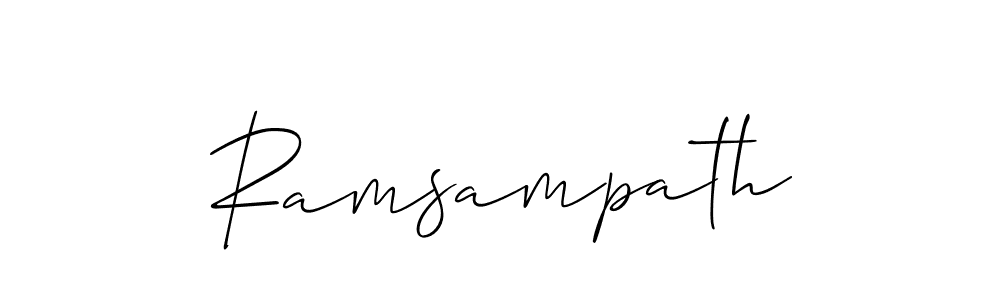 You should practise on your own different ways (Allison_Script) to write your name (Ramsampath) in signature. don't let someone else do it for you. Ramsampath signature style 2 images and pictures png