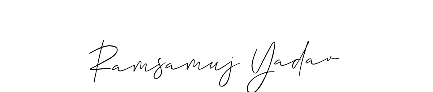 Also we have Ramsamuj Yadav name is the best signature style. Create professional handwritten signature collection using Allison_Script autograph style. Ramsamuj Yadav signature style 2 images and pictures png