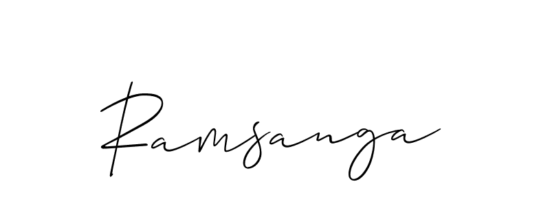 How to make Ramsanga signature? Allison_Script is a professional autograph style. Create handwritten signature for Ramsanga name. Ramsanga signature style 2 images and pictures png