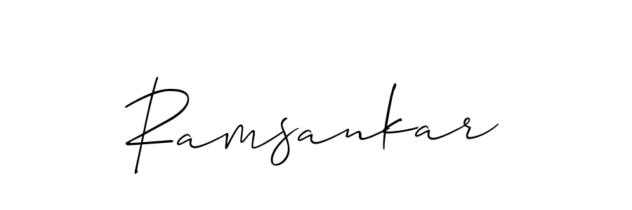 Design your own signature with our free online signature maker. With this signature software, you can create a handwritten (Allison_Script) signature for name Ramsankar. Ramsankar signature style 2 images and pictures png