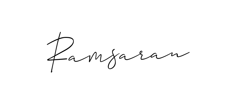How to make Ramsaran name signature. Use Allison_Script style for creating short signs online. This is the latest handwritten sign. Ramsaran signature style 2 images and pictures png