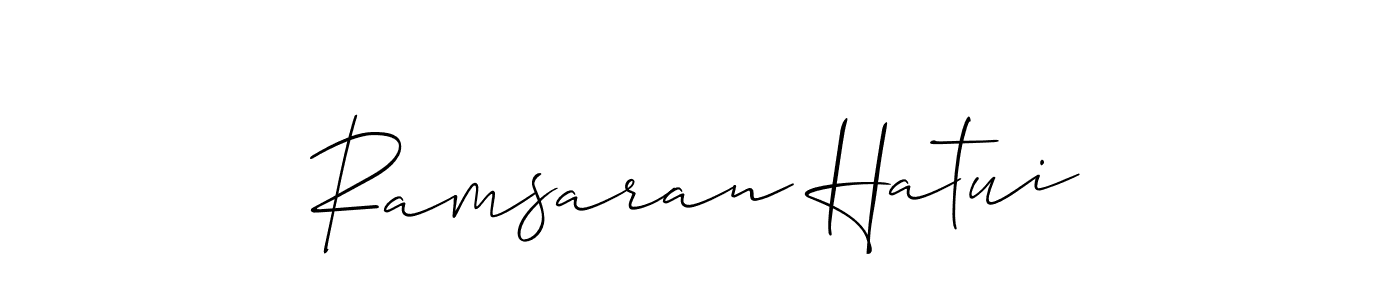 How to Draw Ramsaran Hatui signature style? Allison_Script is a latest design signature styles for name Ramsaran Hatui. Ramsaran Hatui signature style 2 images and pictures png