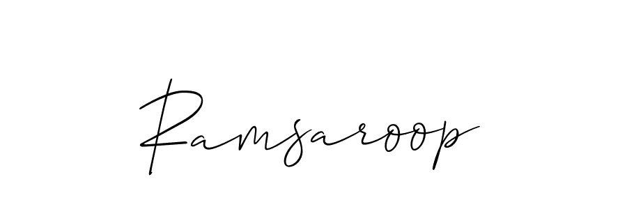 Ramsaroop stylish signature style. Best Handwritten Sign (Allison_Script) for my name. Handwritten Signature Collection Ideas for my name Ramsaroop. Ramsaroop signature style 2 images and pictures png