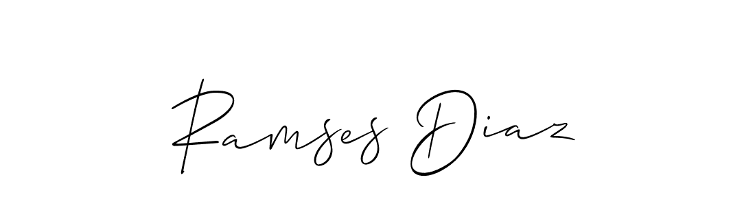 Create a beautiful signature design for name Ramses Diaz. With this signature (Allison_Script) fonts, you can make a handwritten signature for free. Ramses Diaz signature style 2 images and pictures png