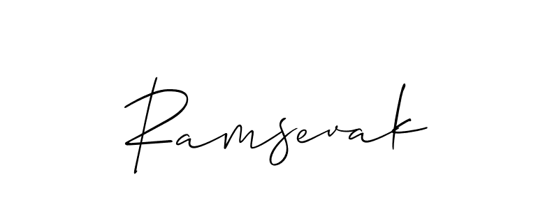 Ramsevak stylish signature style. Best Handwritten Sign (Allison_Script) for my name. Handwritten Signature Collection Ideas for my name Ramsevak. Ramsevak signature style 2 images and pictures png