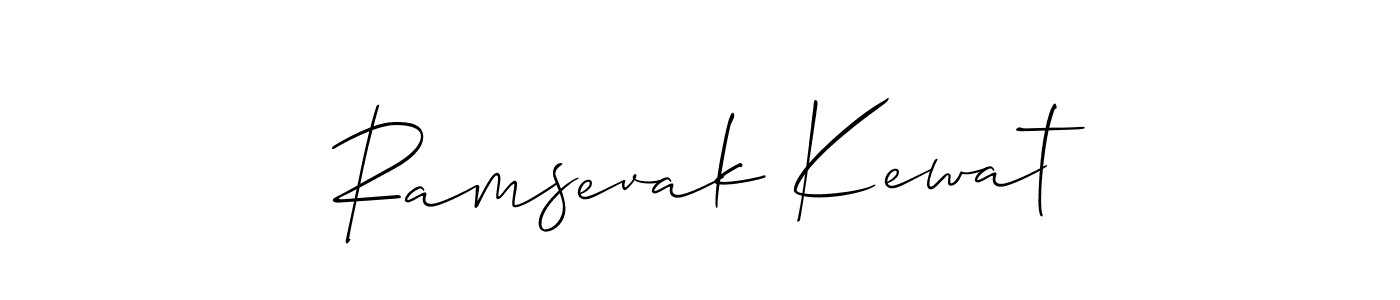 Similarly Allison_Script is the best handwritten signature design. Signature creator online .You can use it as an online autograph creator for name Ramsevak Kewat. Ramsevak Kewat signature style 2 images and pictures png
