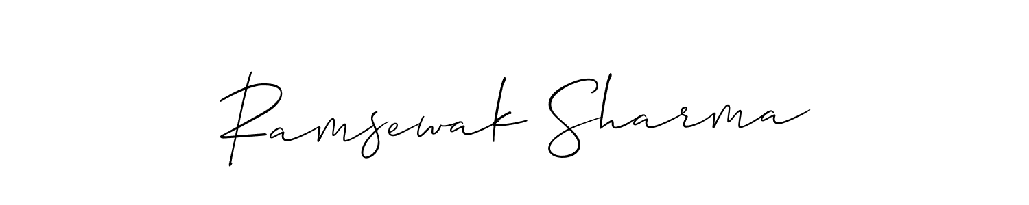 You should practise on your own different ways (Allison_Script) to write your name (Ramsewak Sharma) in signature. don't let someone else do it for you. Ramsewak Sharma signature style 2 images and pictures png